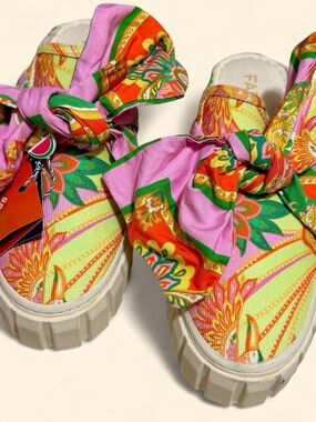 FARM Rio Beach Toucans Mule Sneaker With Bow US size 7 NWT